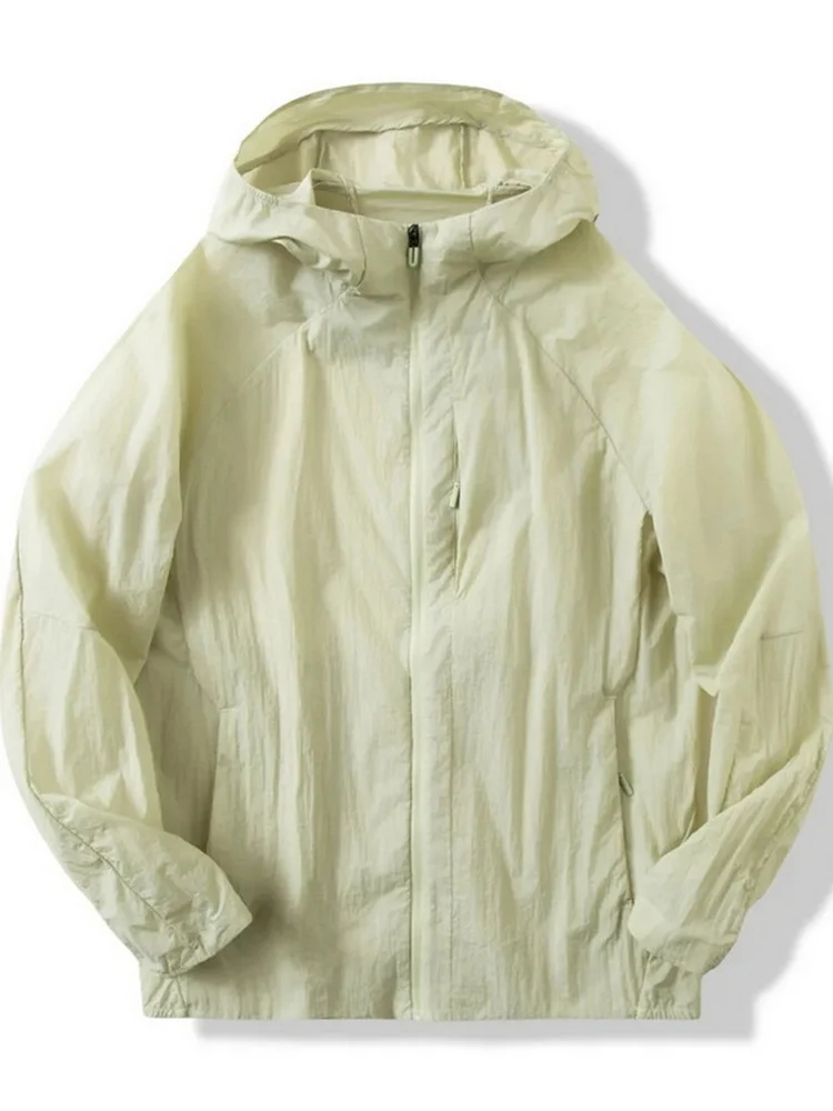 

Lightweight Breathable Summer New Outdoor Sports Casual Loose Skin Jaet Men's Anti-Uv Hooded Outerwear Faion Urban Sle