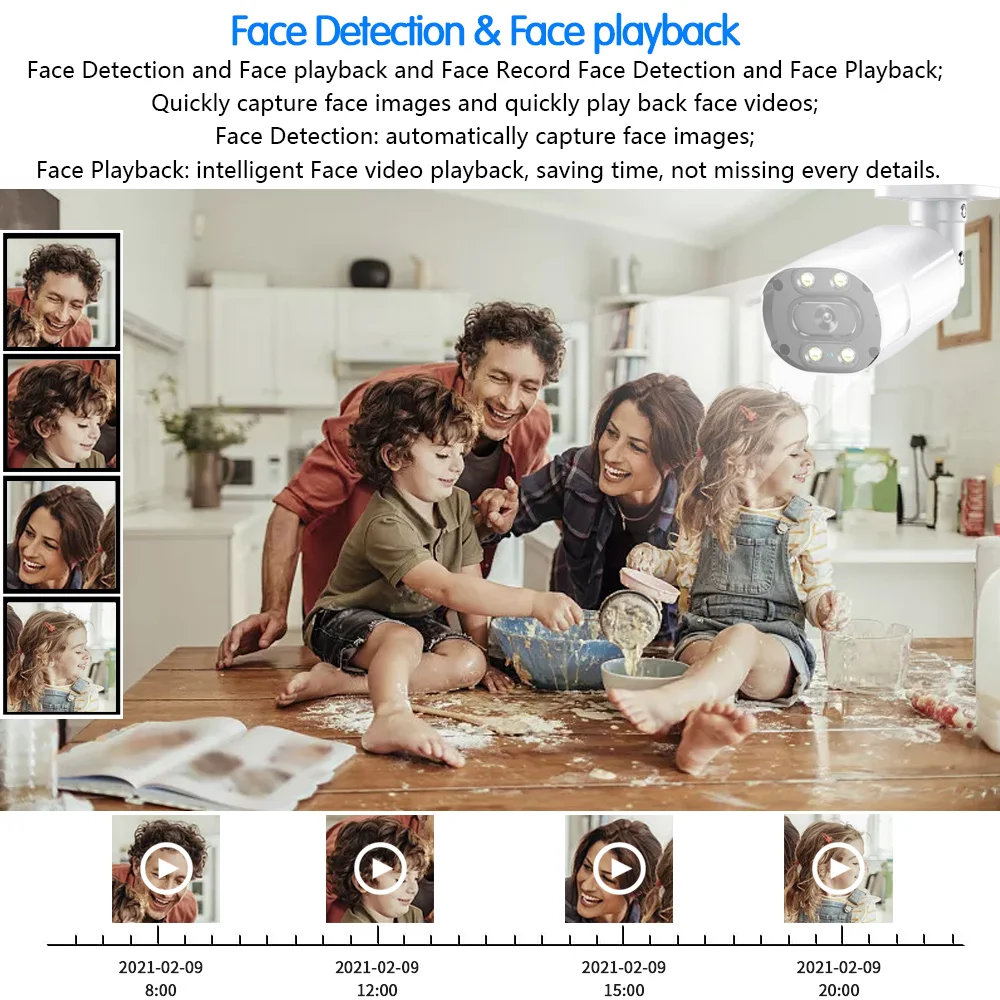 Street Outdoor 8MP 4K AHD CCTV Camera Weatherproof Video Security Surveillance Kit With Full Color Night Vision Email Alert