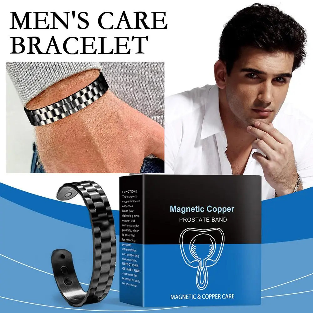 

1Pc Magnetic Copper Prostate Strap, Magnetic Copper Prostate Band Improves Blood Circulation, Men's Bracelet Relieves Prostate