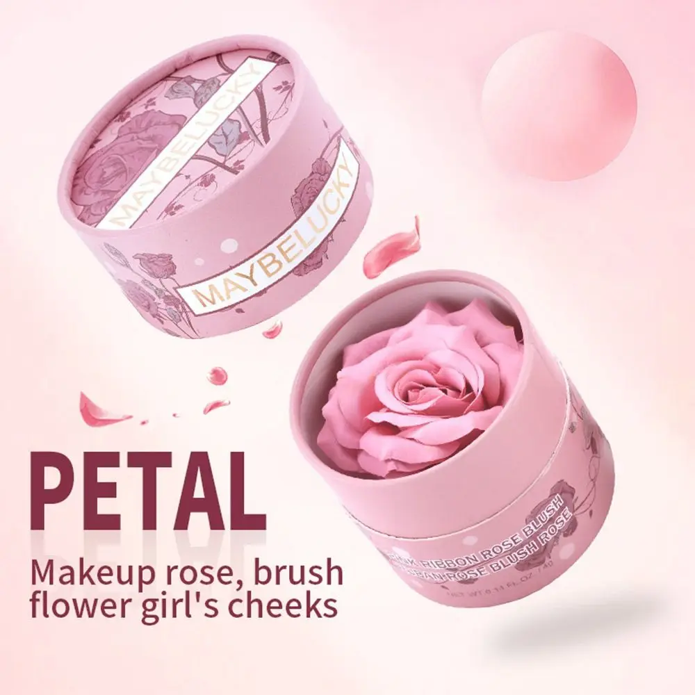 3D بتلات الورد مسحوق أحمر الخدود متعدد الألوان الطبيعية اشراق تسليط الضوء على لوحة التهيأ ماتي لون عالي الوضوح #2