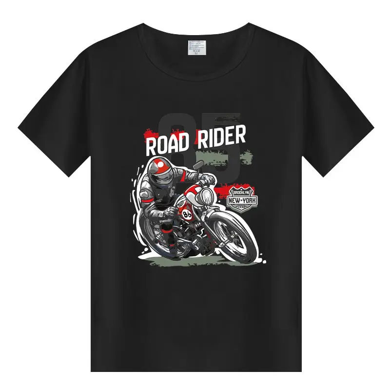

Vintage Locomotive Tough Guy Tooling Ami Kaji Style Motorcycle Print Men's Women's Summer Clothing Men's Women's Clothing