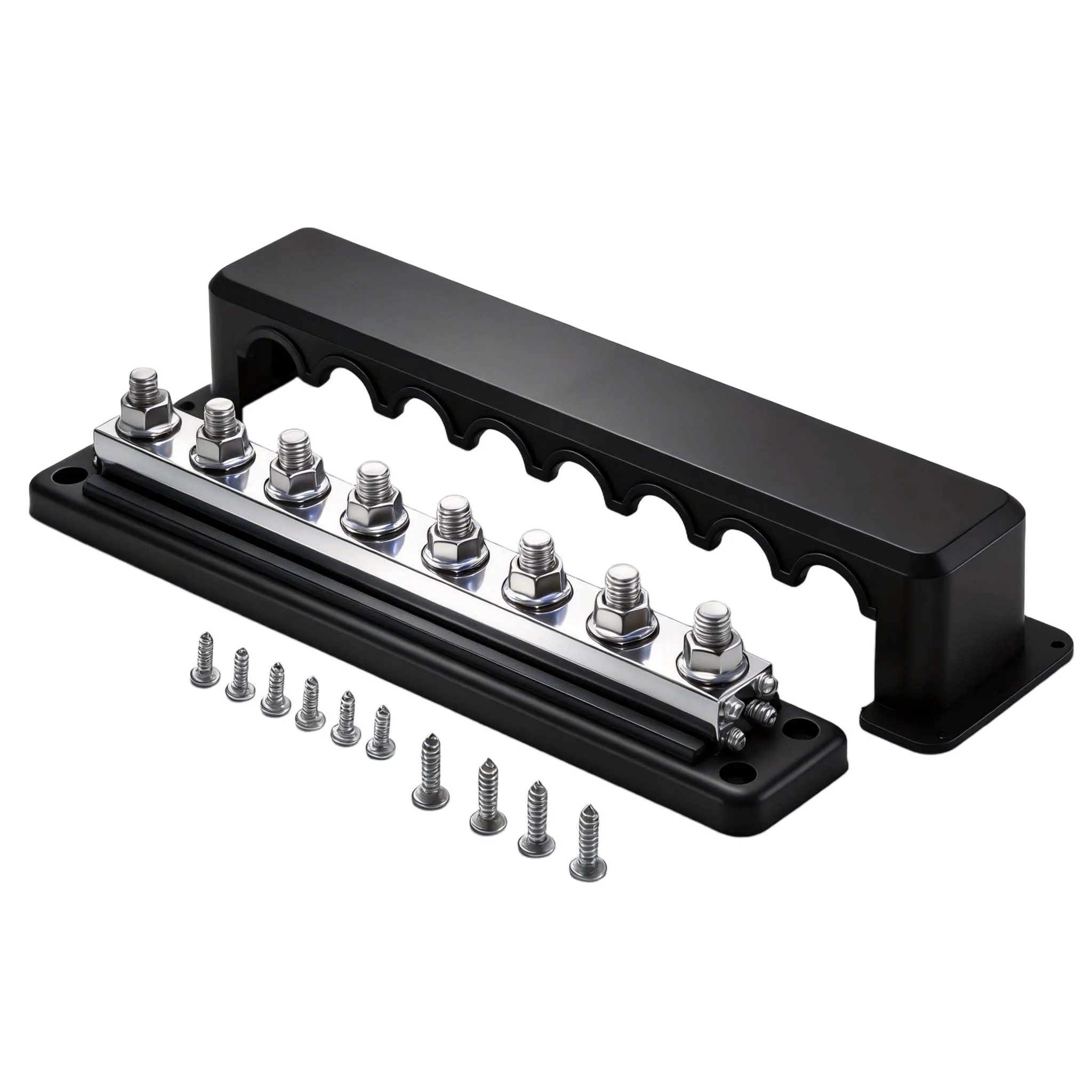 8 GANG High Quality Heavy Duty Busbar 600A Copper Pcb Busbar Neutral Busbar Terminal Block for RV Boat Yacht