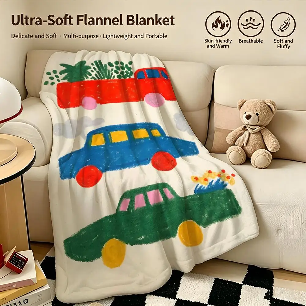 artist K-Katie Benn-n Throw Warm Soft Flannel Blanket, Multi-use for Sofa Bed Camping Travel Nap