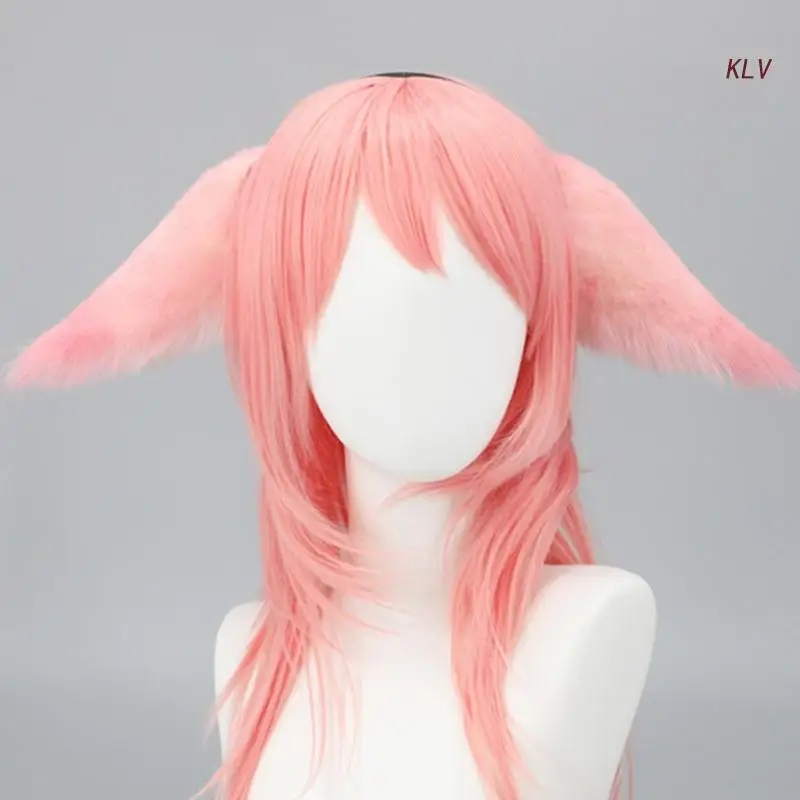 

Cosplay Cartoon Pink Color Foxes Ears Hair Hoop Woman Makeup Headband for Easter Halloween Cosplay Hair Accessories