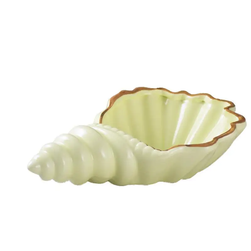 Irregular Conch Bowl Kitchen Tableware Bowls and Plates Ceramic Salad Western Pasta Plate 6 Inches