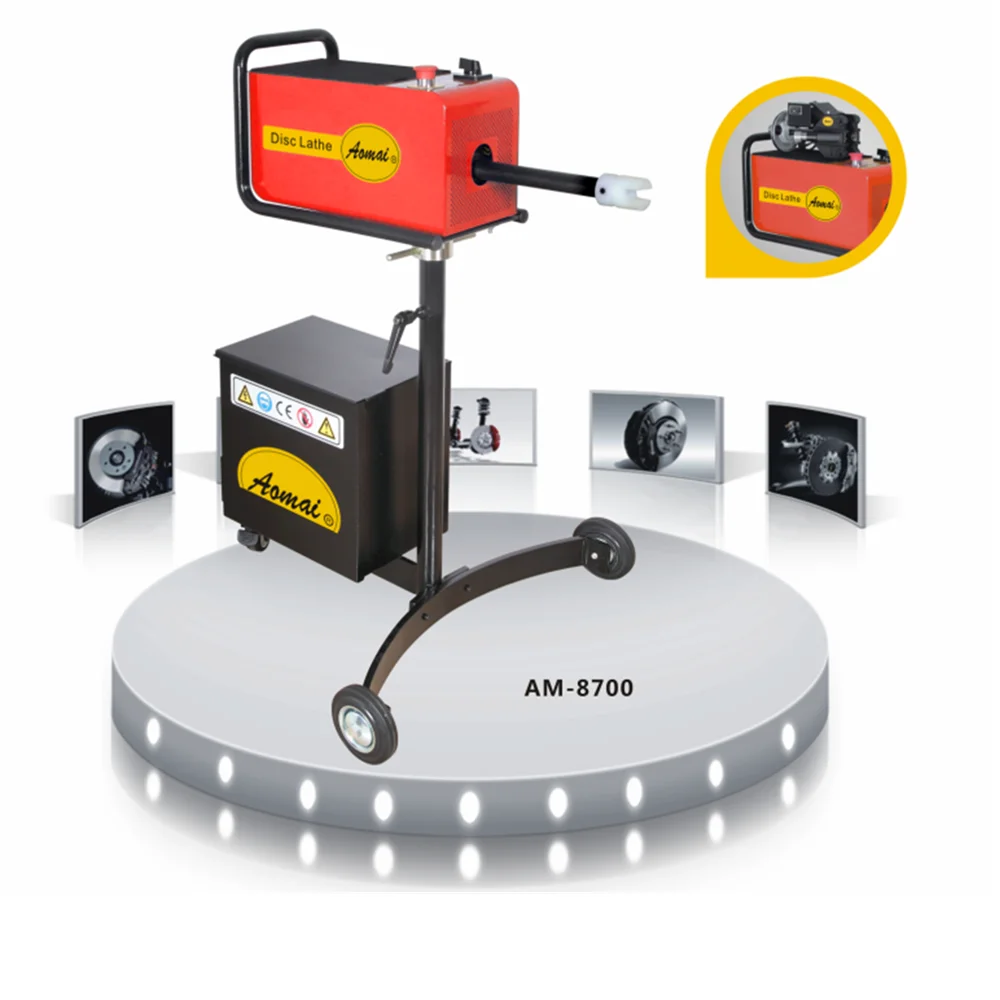 AM8700 Precision Brake Disc Lathe Automotive Maintenance Grinding Cutting Machine for Brake Disc Processing