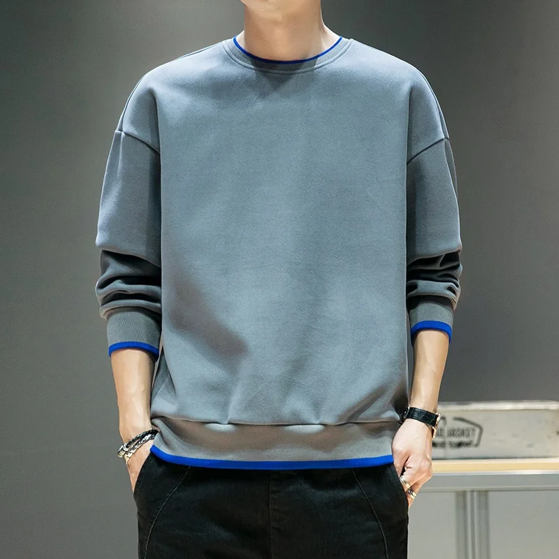 

Зимняя мужская толстовка с длинным рукавом на флисовой подкладке, повседневная, удобная, базовый слой, деловой стиль, большие размеры, молодежная мода