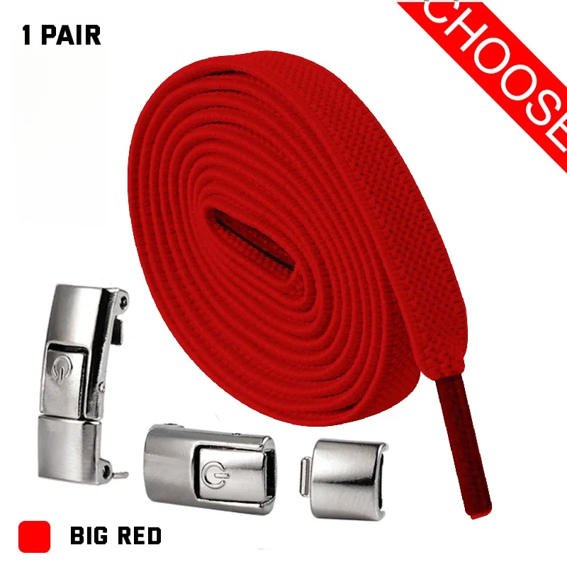 8mm Schnürsenkel ohne Binden mit Metall-Druckverschluss, elastische Schnürsenkel für Sneaker, Kinder und Erwachsene, verbreiterte flache Schnürsenkel für Schuhe