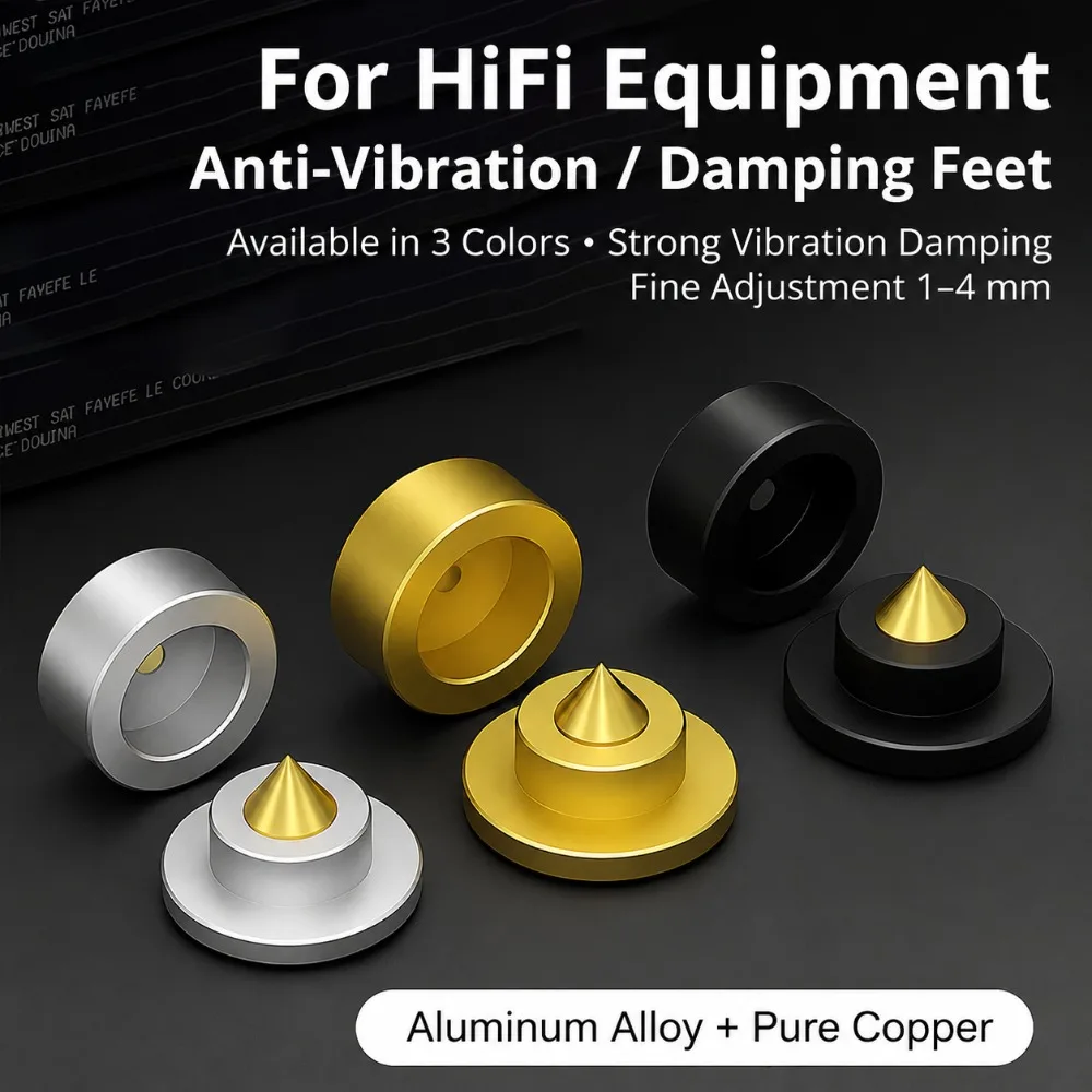 

HiFi Anti Vibration Isolation Feet Aluminum Alloy Copper Core Speaker Damping Pads Shock Absorber for Amplifier Turntable