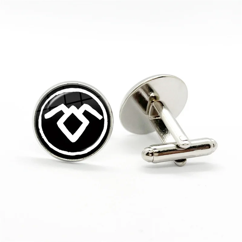 2024 New Arrival Twin peaks Collar David Lynch movie  Glass Gem Hand Made Cuff Links Men Shirt Cufflinks