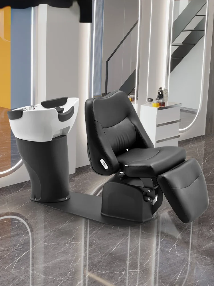 Electric semi-reclining shampoo bed Beauty salon Hair care flush bed Barber shop Shampoo basin Hair salon special