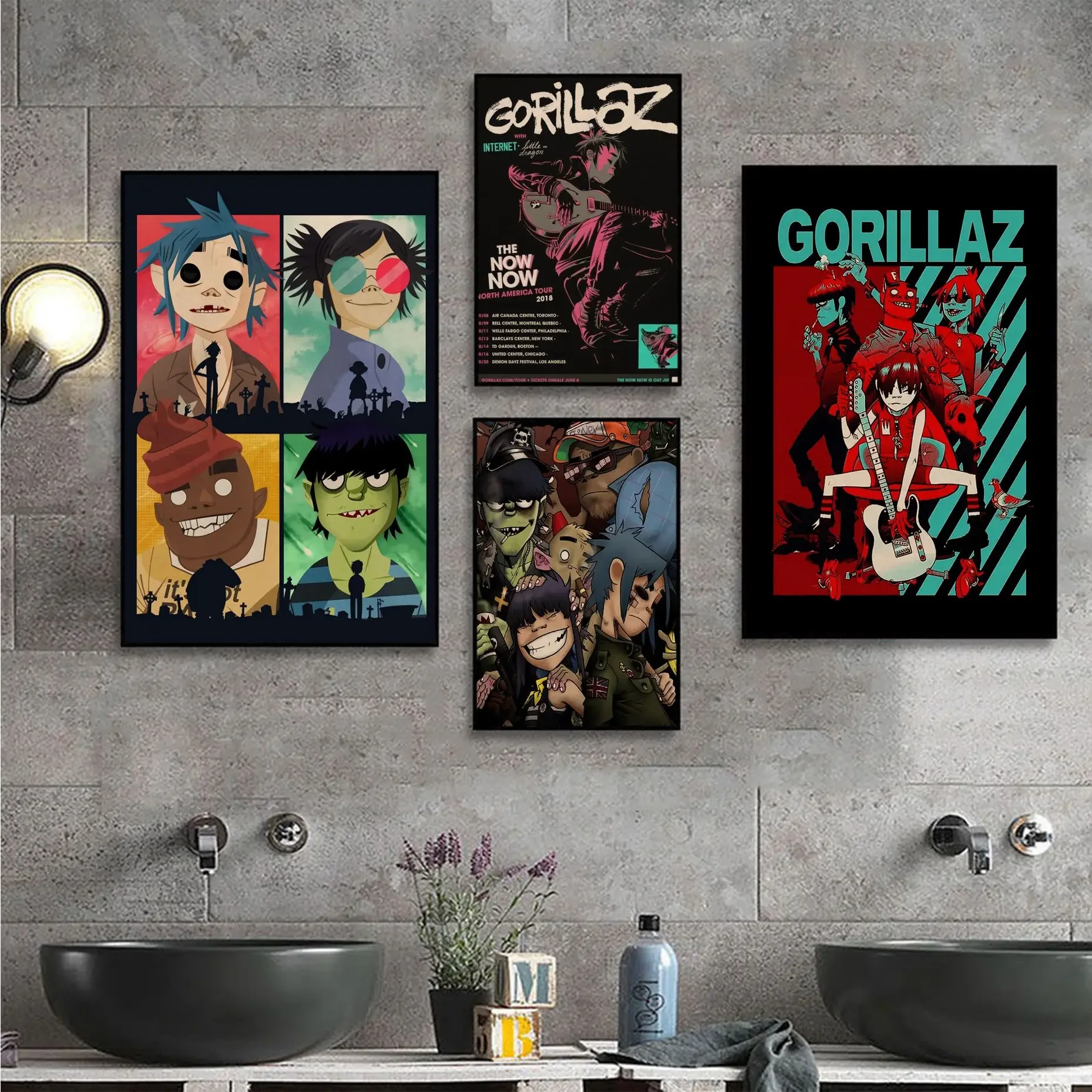 

Gorillaz Hip Hop Good Quality Prints And Posters Kraft Paper Prints And Posters Wall Decor