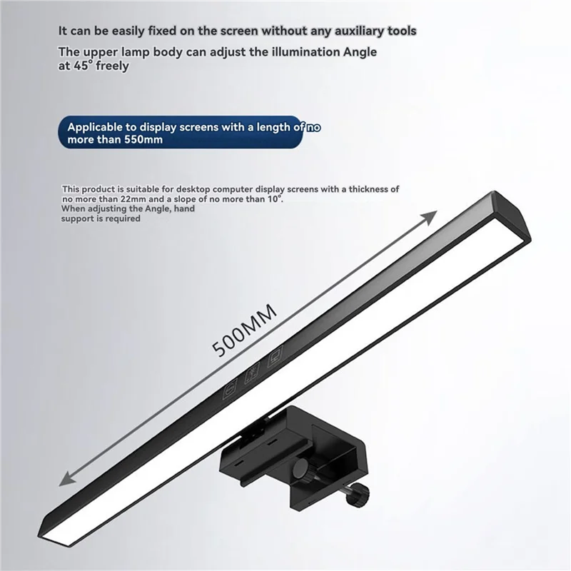 

THIVN-LED Desk Lamp Monitor Light Bar PC Computer Dimmable Screen Light 50Cm Office Study Reading Hanging Table Lamp