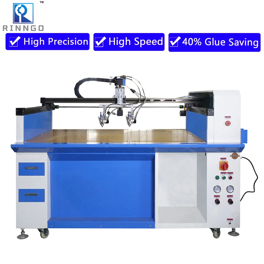Custom Electric High-Accuracy Cold & Hot Melt Glue Dispensing Machine for Industrial Use with Wood Packaging