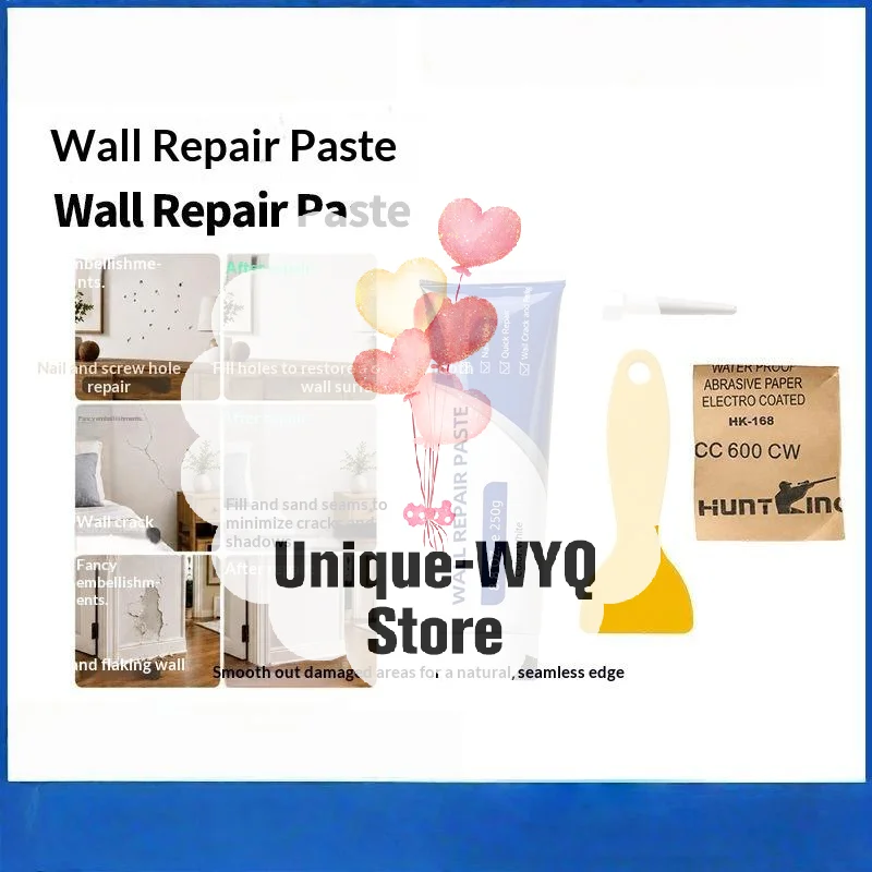 250g Wall Repair Paste Drywall Filler White Mending Cream For Wall Crack Graffiti Peeling Paint Home Renovation Maintenance