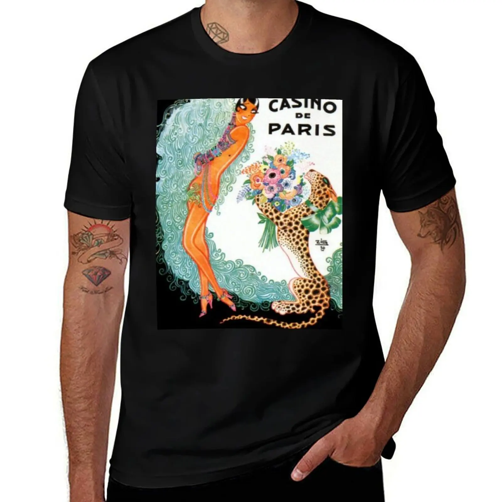 

Josephine Baker Art-deco Casino de Paris T-Shirt UV Protection Outdoor Tee Shirt