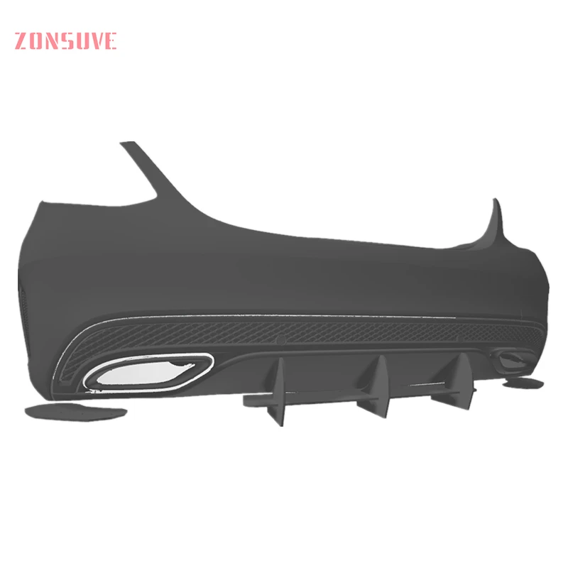 

For Mercedes Benz C Class W205 2014-2020 Year Rear Diffuser Bumper Lips Spoiler Splitter Body Kit Accessories