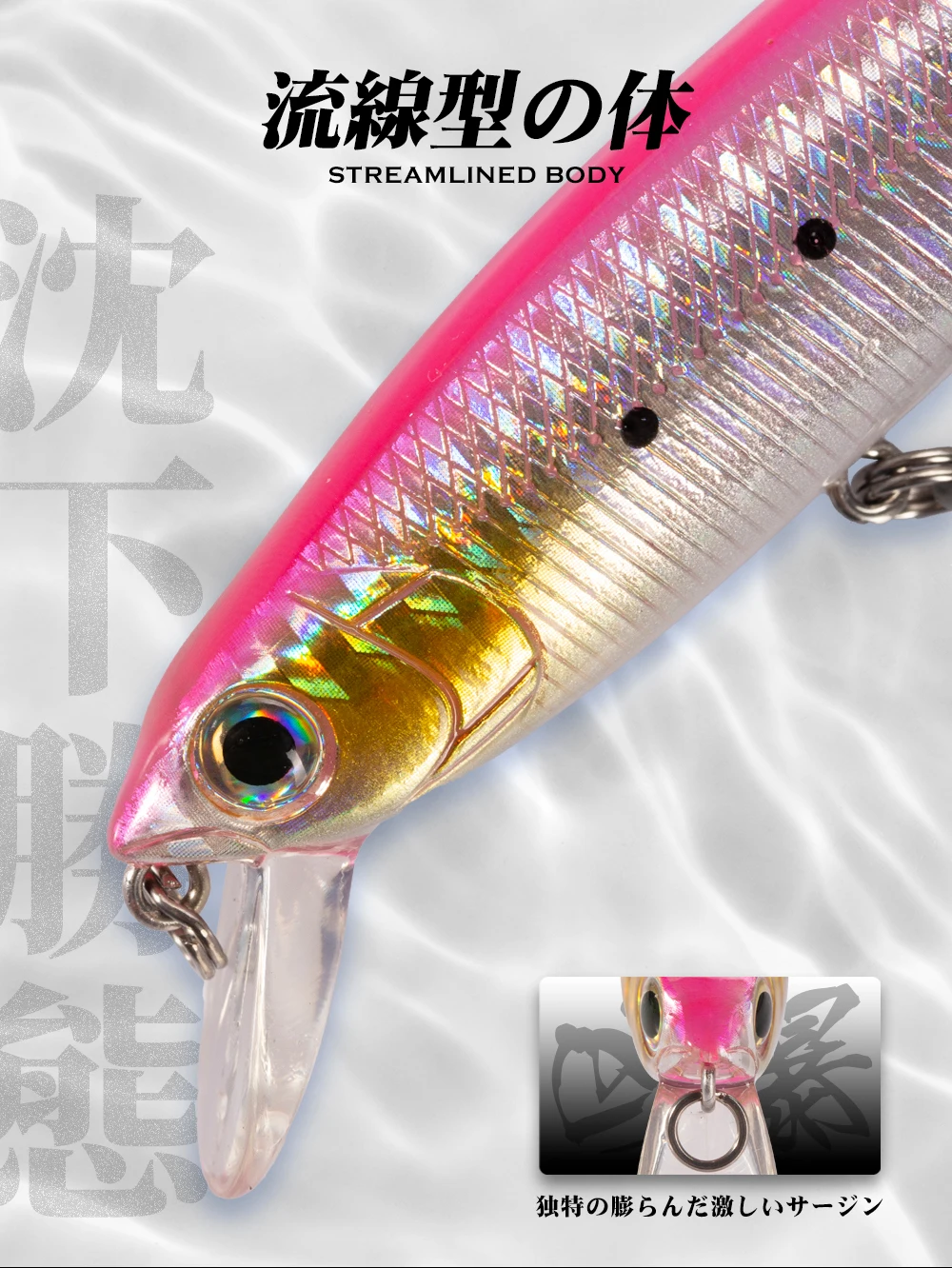 Hunthouse Saruna Minnow 90 & 125 & 147mm Schwimmender Köder Wobbler Köder Jerkabit Köder zum Angeln Seebarsch Minnow Köder – Detail 11