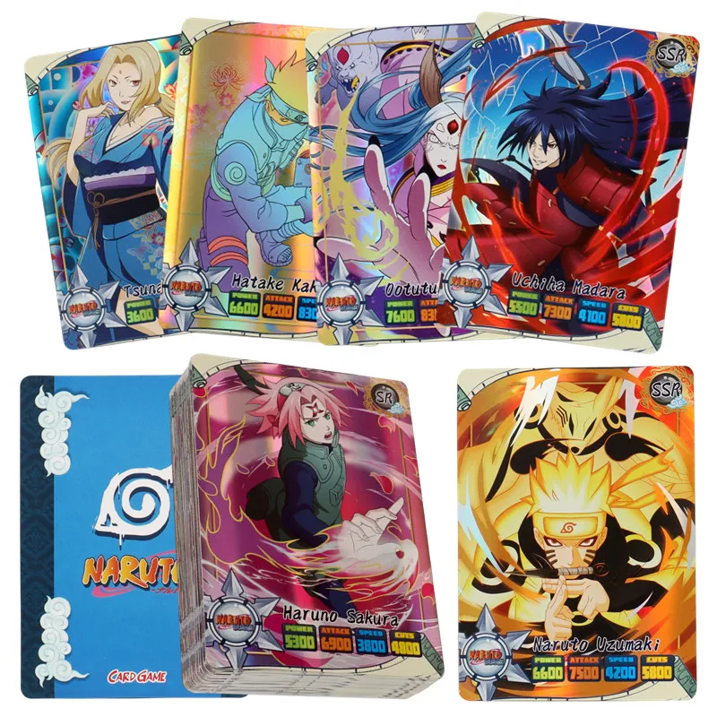 50Pcs Naruto Uchiha Sasuke Collection Cards Anime Gift