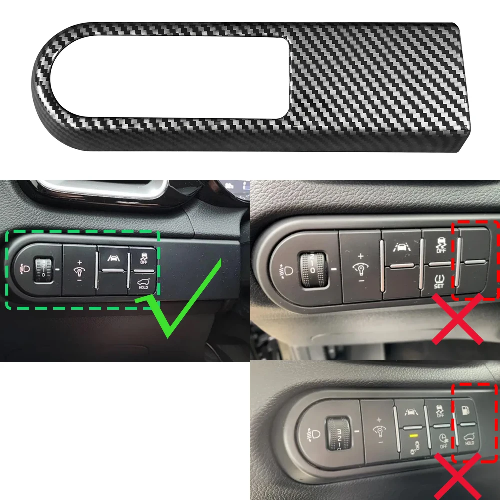 Für Kia Ceed Xceed 2020-2025 Scheinwerfer-Einstellknopf-Abdeckung Innenverkleidung Auto-Zubehör Auto-Styling-Teil