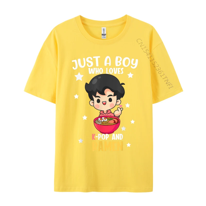 Just A Men Who Loves And Ramen Funny Tops Shirt Personalized Tee-Shirt Summer/Fall New Arrival Design Cotton Men T-Shirt Design