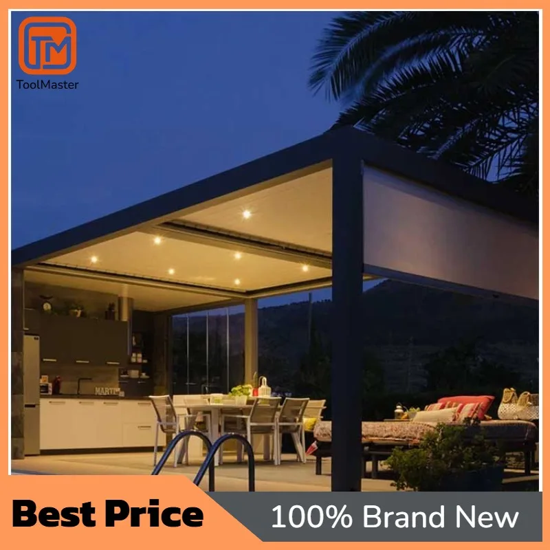 【Hot Sale】Motorized Aluminum Sun Shade Waterproof Aluminium Louvered Roof Pergola Pavilion Type Product