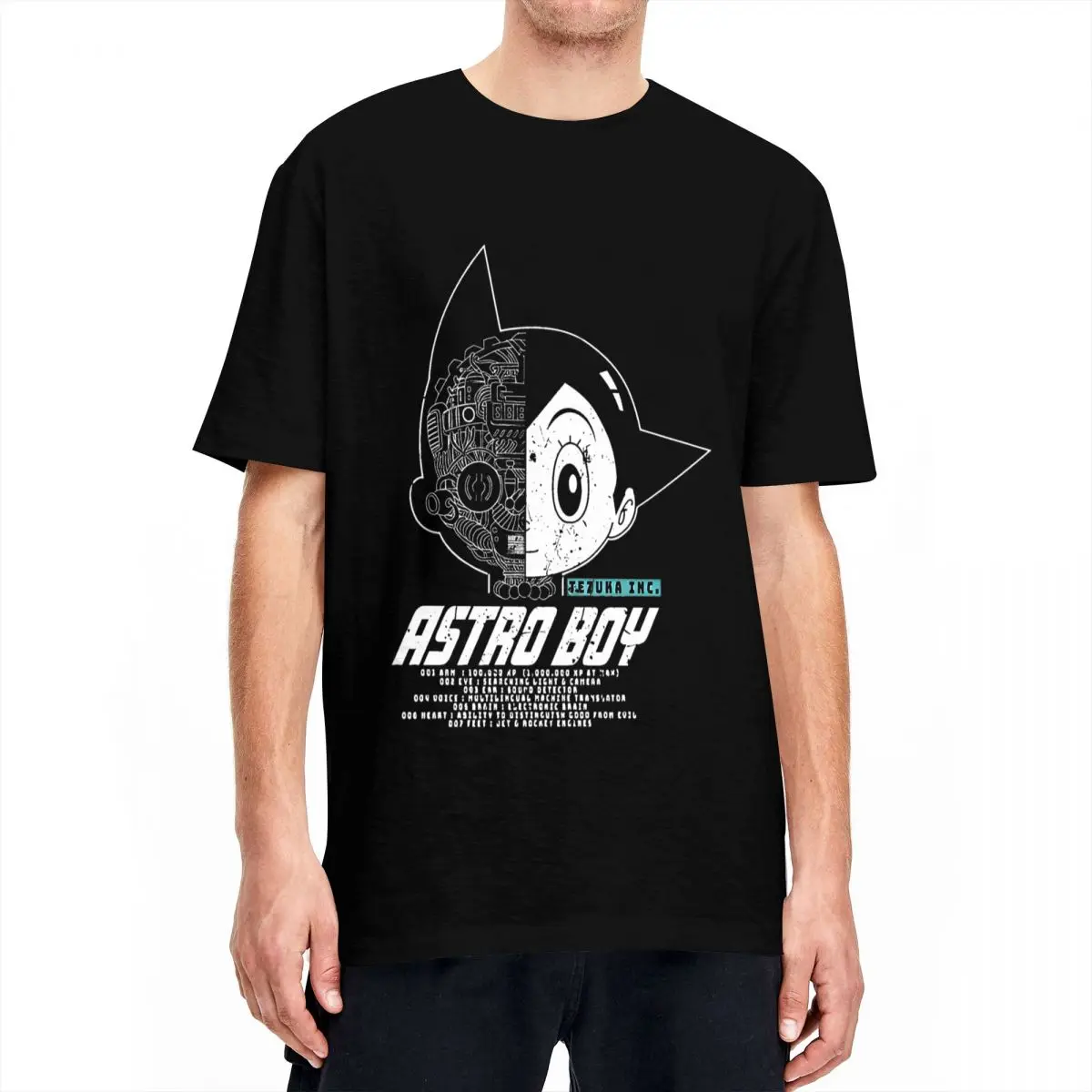 ASTRO BOY Mighty Atom Mecha Tech T-Shirts Men Women Astroboy Creative Pure Cotton Tees Short Sleeve T Shirt Plus Size Tops