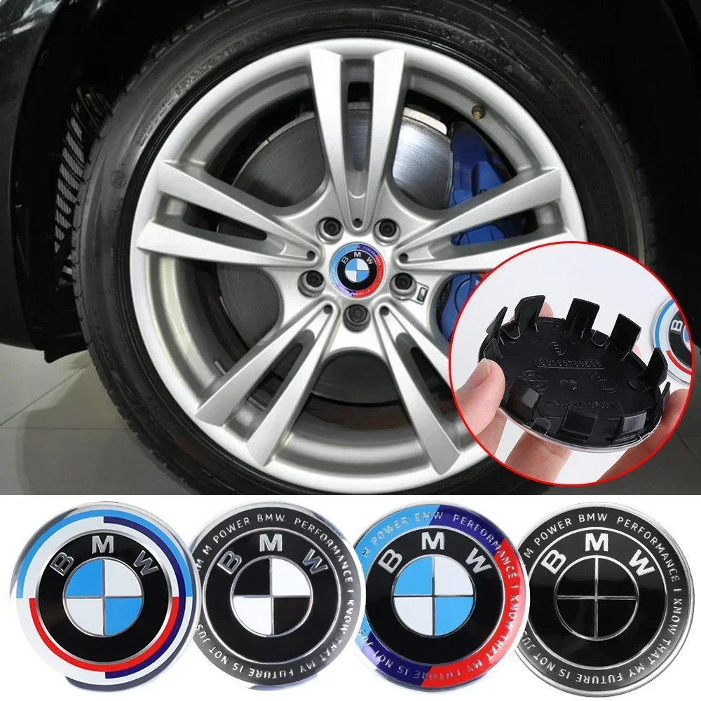 

4PCS 56/68mm BMW Wheel Center Caps - Floating Hub Covers for 1/3/5/7 Series X5 (F10 F20 G20 G30 E36) & M3/M5/M6 Accessories