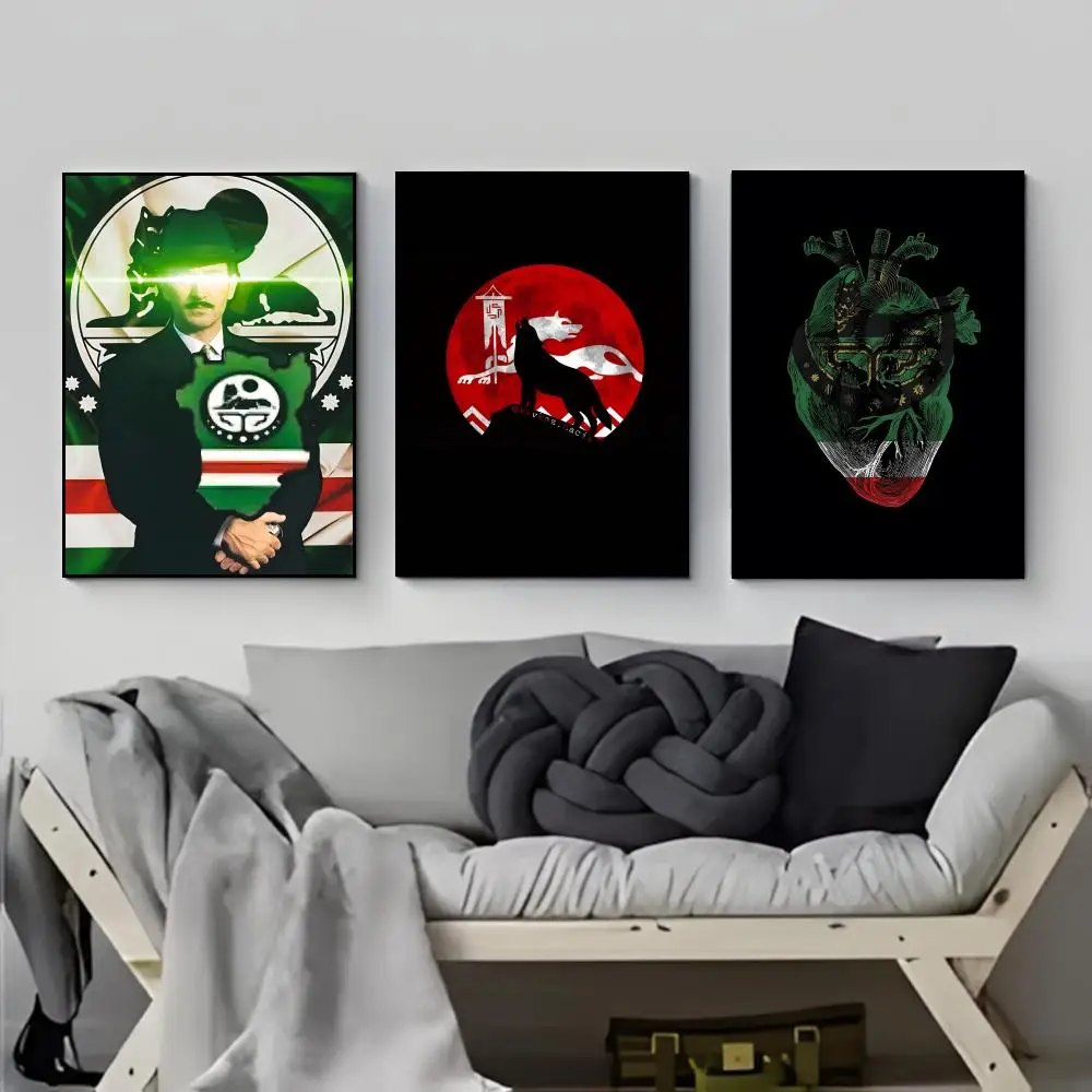 C-Chechen National Flag Poster Poster HD  Waterproof Wall Sticker Bar Living Room Decor Gift