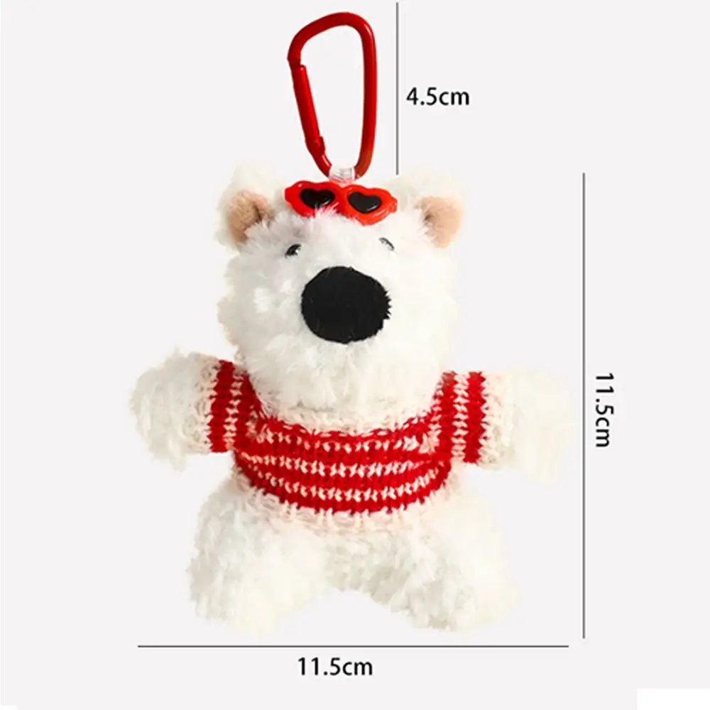 LLavero de perro de West Highland de felpa, adorno colgante de dibujos animados, colgante de bolsa, colgante de muñeca de cachorro, accesorios de bolsa