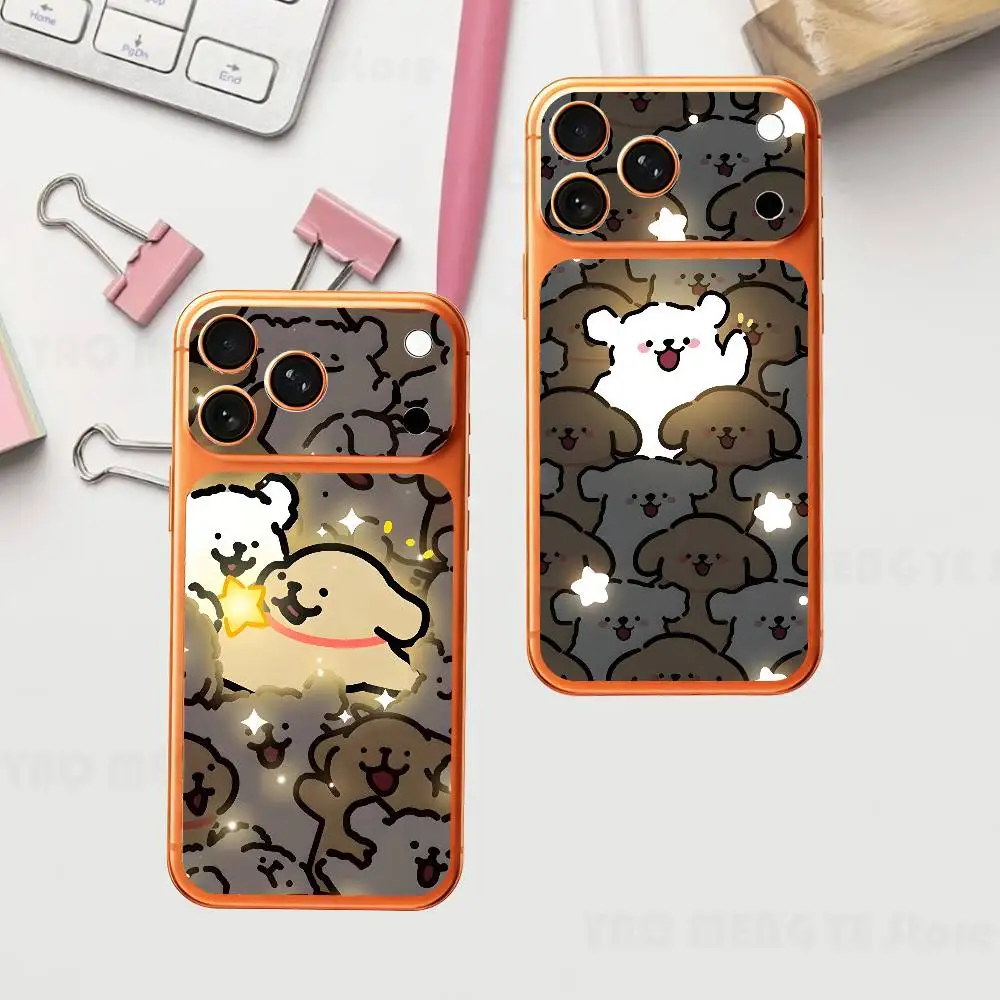 

Glow Line Dogs For IPhone 17 Pro ProMax Full Back Cover Decal Wrap Skin Rear Protective Sticker Film