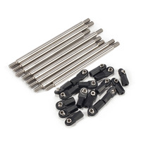 275mm Stainless Steel Wheelbase Links Set with Straight Angled M4 Rod Ends for 1/10 RC Crawler AUSTARHOBBY SCX10 TF2 Chassis DIY