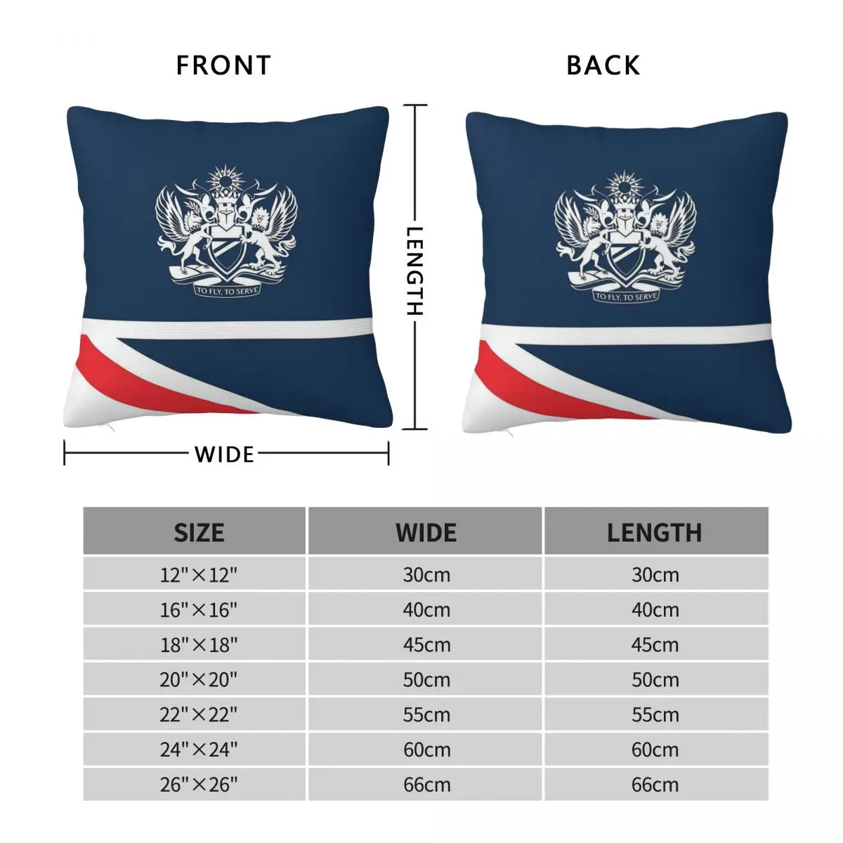 British Airways Landor Livery Square Pillowcase Polyester Linen Velvet Creative Zip Decorative Room Cushion Cover