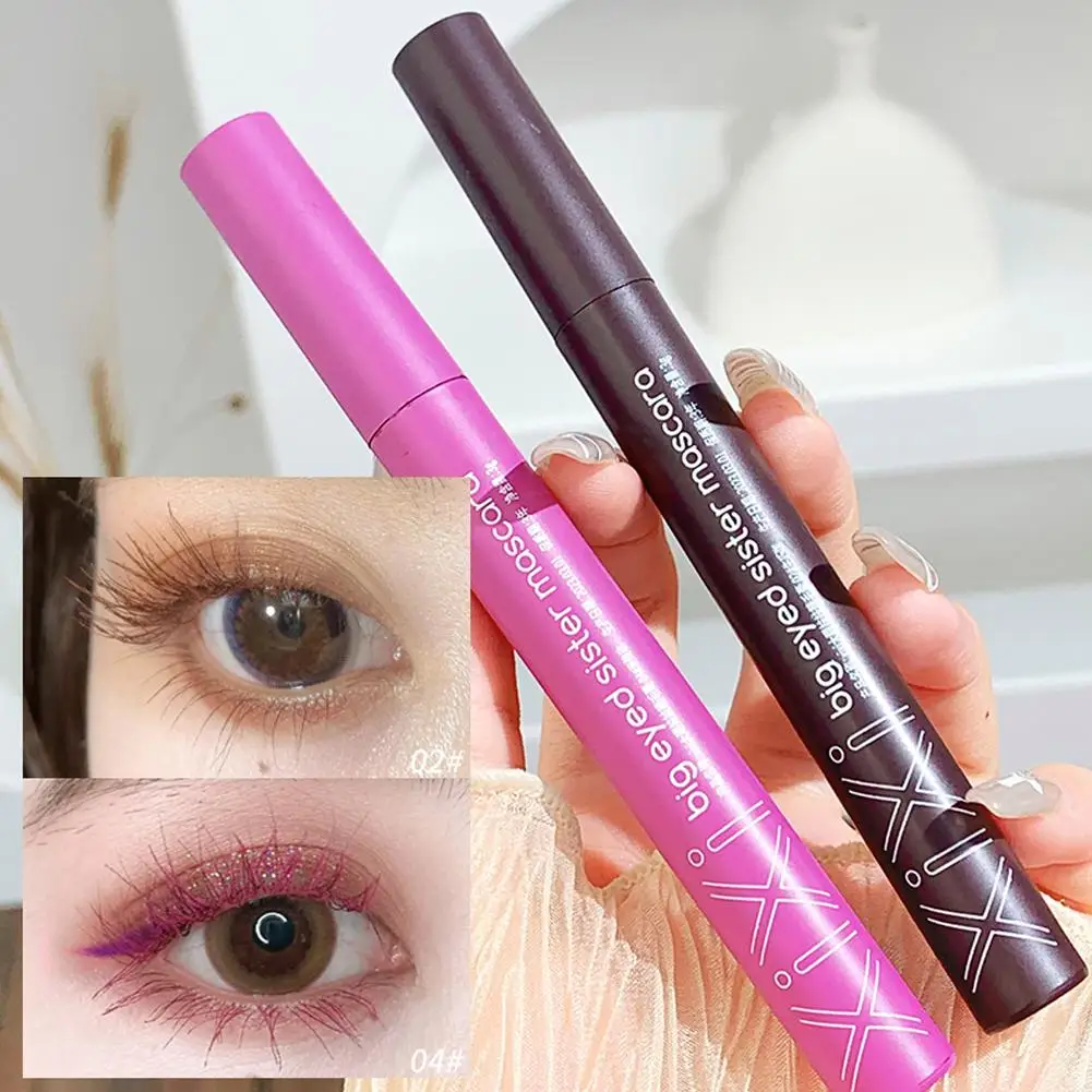 Ultrafijne Kleine Borstelkop Mascara Verlengende Magische Kleur 3d Lash Wimper Verlenging Oogwimpers Langdragende Zwarte Mascara