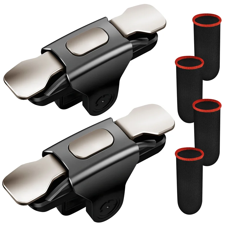 وحدة تحكم ألعاب بمقبض HFES، مجموعات أصابع ألعاب المفاتيح المادية لعصا التحكم PUBG المعدنية للعبة الهاتف المحمول