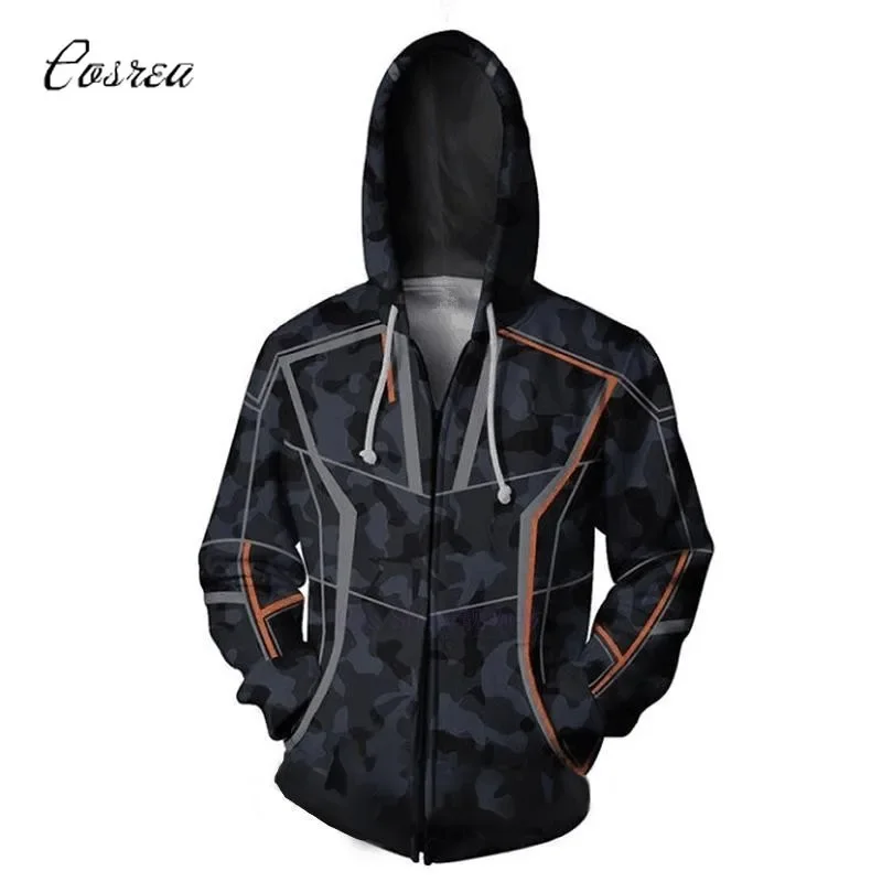 Endgame Cosplay Tony Stark Hoodie Hoodie Sweatshirt Cropped Hoodie for Girls Zipper Tracksuit