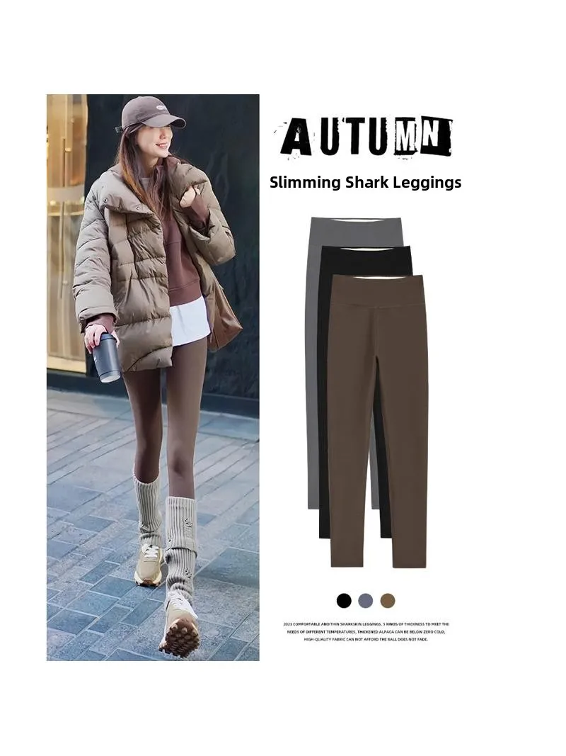 

Коричневые утепленные женские брюки с высокой талией, облегающие леггинсы для йоги, осенне-зимние, больших размеров, утягивающие