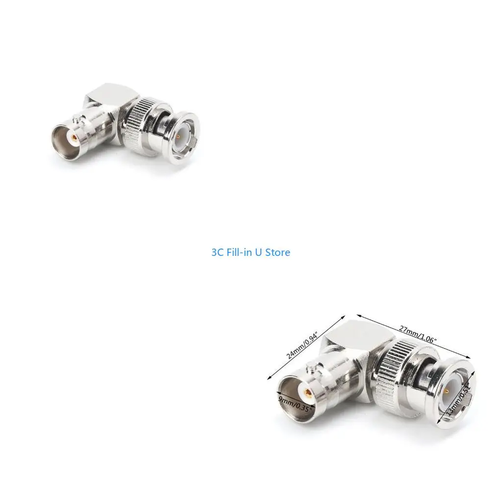 

G8TA RF коаксиальный кабельный адаптер L-образный BNC «папа» под прямым углом к ​​разъему «мама»