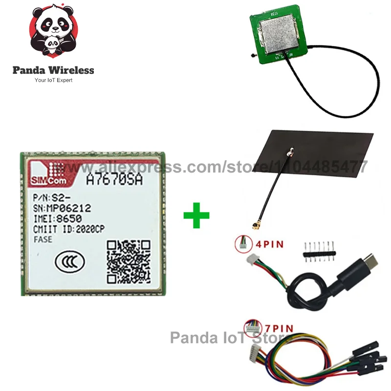 

SIMcom A7670SA-FASE CAT1 Основная плата с поддержкой данных + GNSS + голос B1/B3/B5/B7/B8/B20 GSM Подходит для LTE