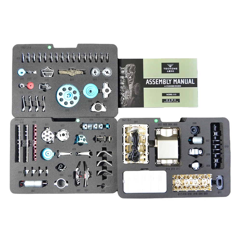 

TECHING Simulation 4-CYLINDER ENGINE Electric Assembling Model KIT Adults Children's Toys Gifts