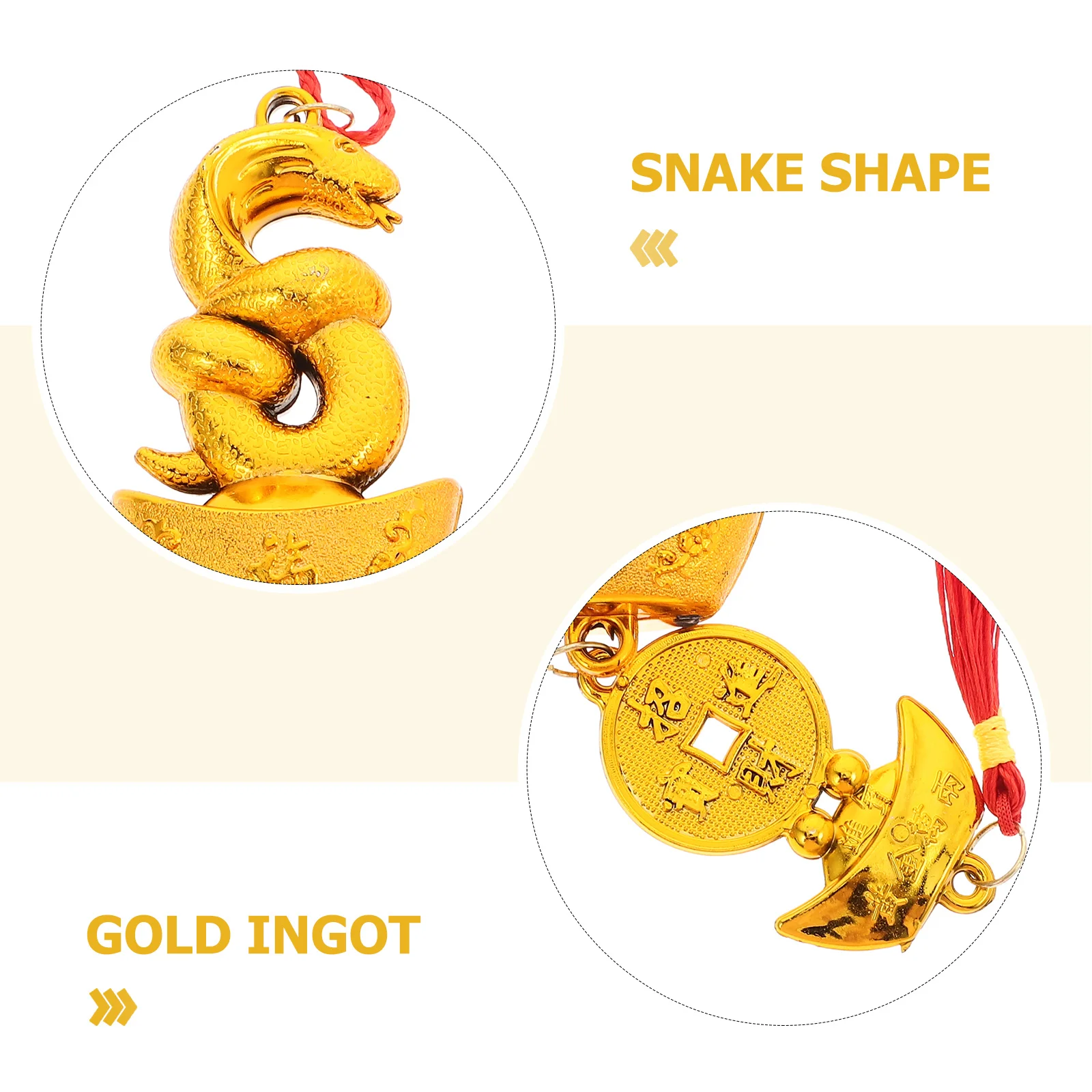 

4Pcs Chinese New Year Snake Decorative Pendants Spring Festival Hanging Ornaments Party Decor Hanging New Years Decorations