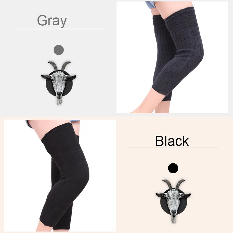 Protector de rodilla de Cachemira para motocicleta, almohadilla cálida elástica para invierno, alivio para prevenir la artritis, rodillera deportiva, 1 par