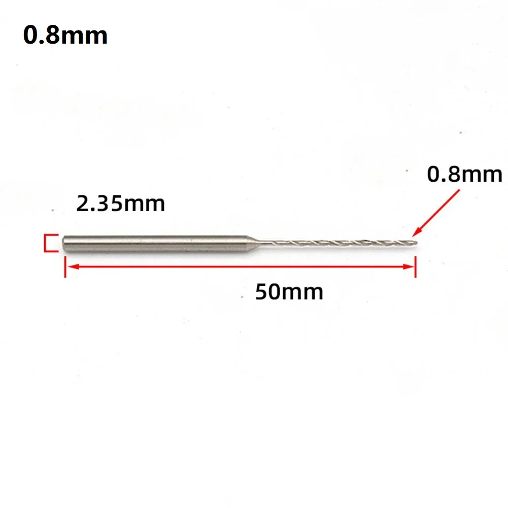 

High Quality 1Pc 0.8mm-2mm 50mm Length Jewelry Rubber Drill Bit Mini Drill Bits 1Pc HSS 0.8mm-2mm 2.35mm Shank Diameter