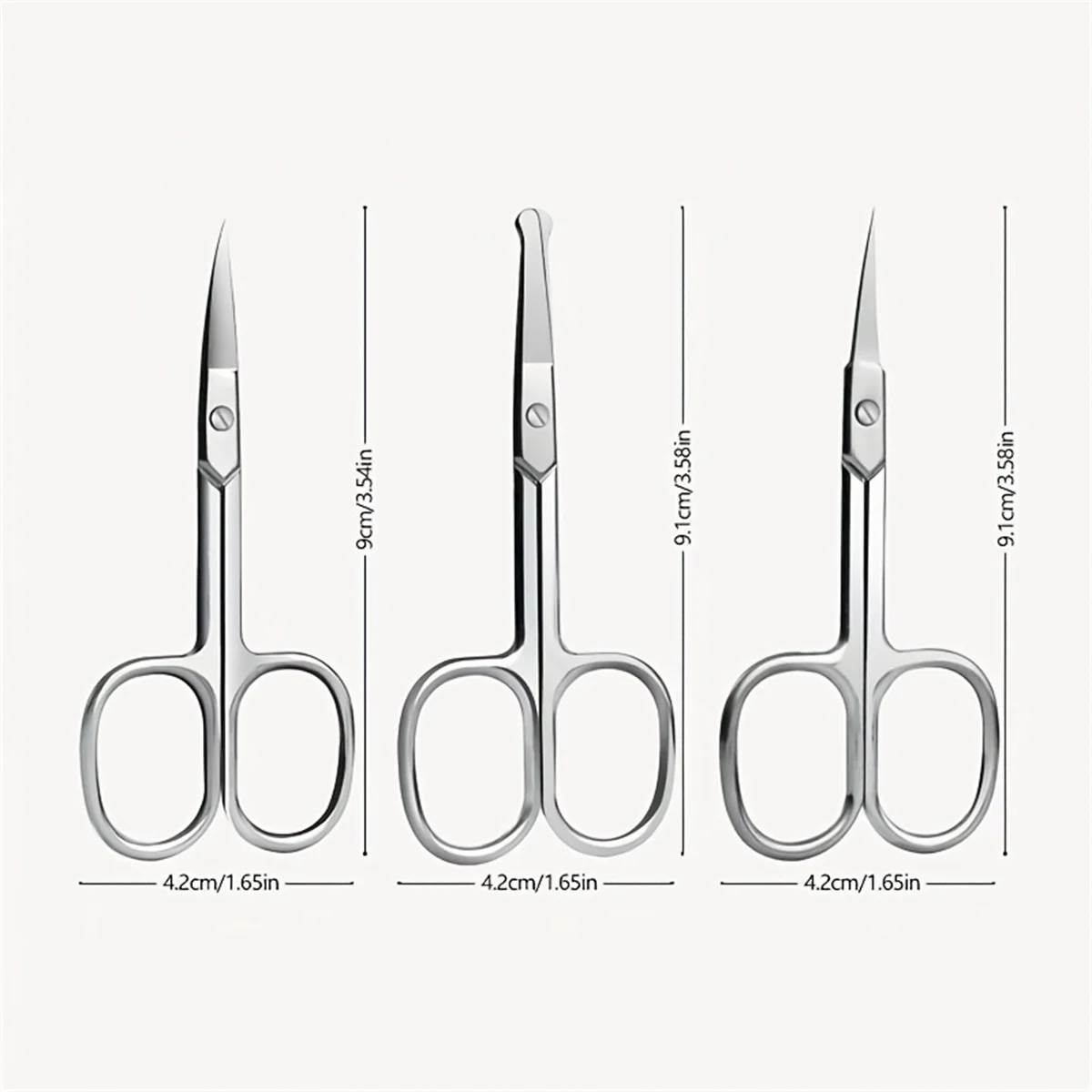 กรรไกรตัดผมคิ้วและจมูก, กรรไกรสแตนเลสขนาดเล็กสําหรับเล็บ, เครื่องตัดเล็บ, เครื่องตัดขนบนใบหน้า, เครื่องมือแต่งหน้าและความงาม
