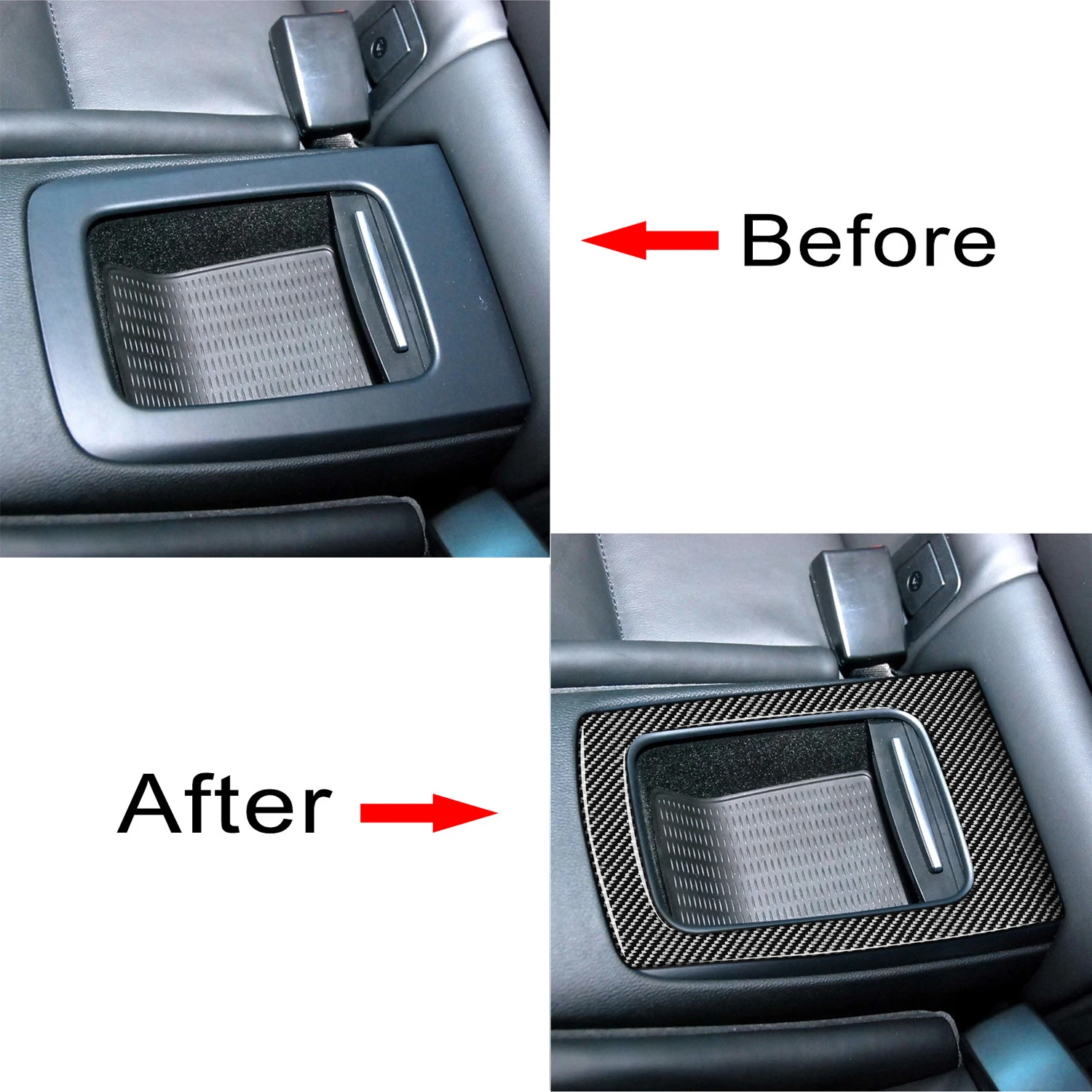 Car Rear Row Storage Box Frame Carbon Fiber Decoration Trim For BMW 3 Series E90 E92 E93 M3 2 Door 2005-2013 Car Accessories