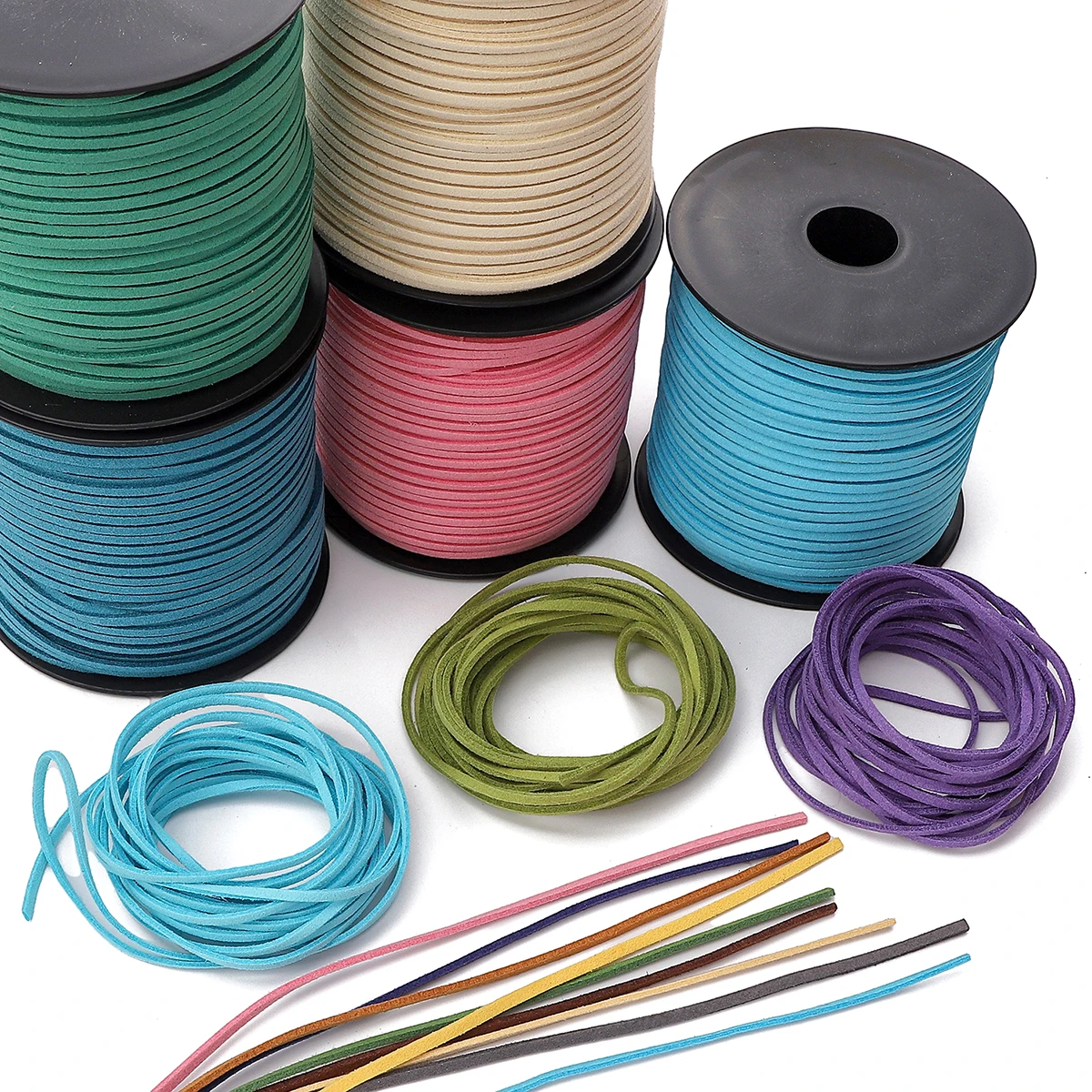 3mm Flat Double Sided Suede Cord for DIY Beading