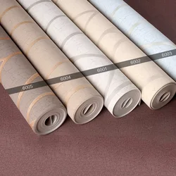 53cm European style thickened 3D non-woven fabric wall sticker bedroom moisture-proof curve stripe background wall sticker