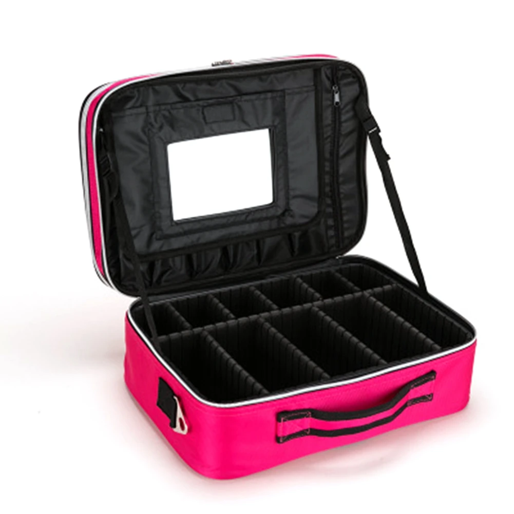

Makeup Storage Box Travel Beauty Cosmetic Case for Makeup Storage Bag Nail Tool Box Suitcase Rose
