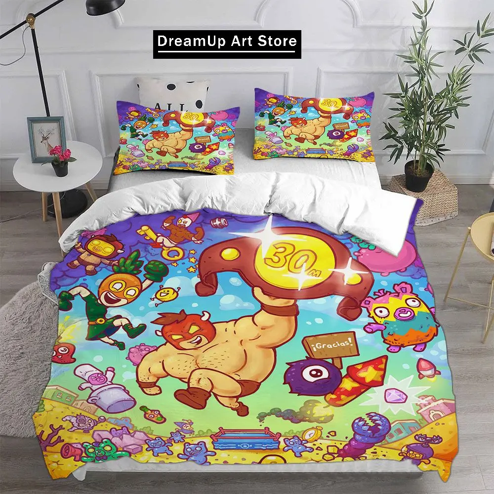 Game Burrito Bison_Launcha Libre Bedding Set Boys Girls Single Twin Queen Full Size Duvet Cover Pillowcase Bed Adult Bedroom