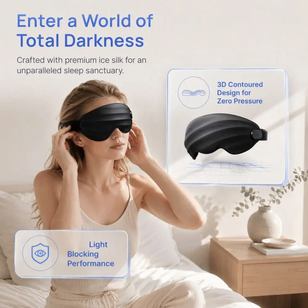New 3D Stereoscopic Eye Mask Block Out Light Portable Sleep Aid Mask Full Shading Comfortable Travel Eye Mask For Adult